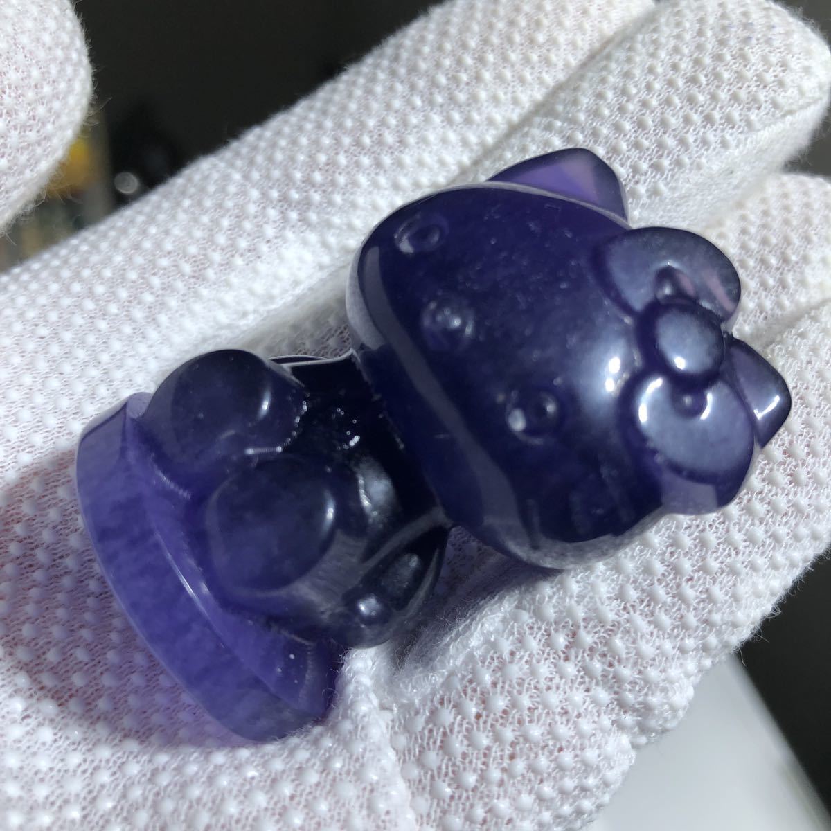ハローキティ フローライト パープル サンリオ 高品質 3番 置物 