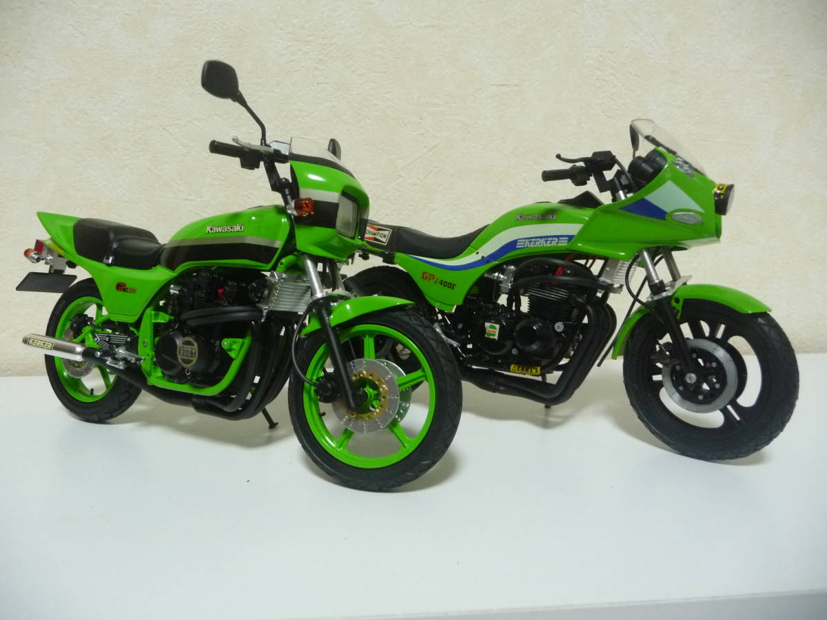 値下げ】完成品 カワサキ Z400GP GPz400F 1/12 カスタム ライム