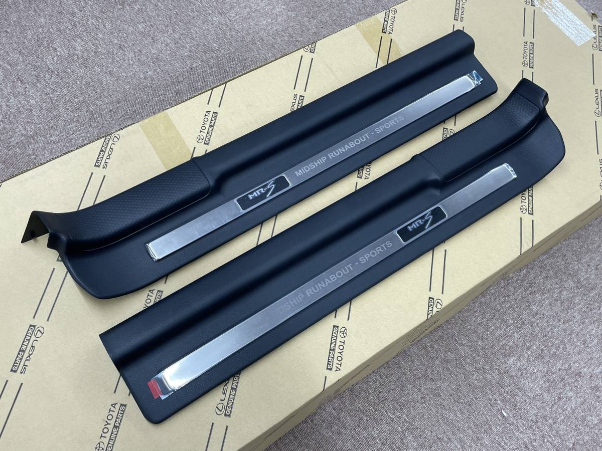 MR-S ZZW30 MRS ナビ用 希少 - ★新品 MR-S MRS ZZW30 後期 純正 オプション ステンレス カバー 付き スカッフプレート サイドシル カバー 左右セット 未使用