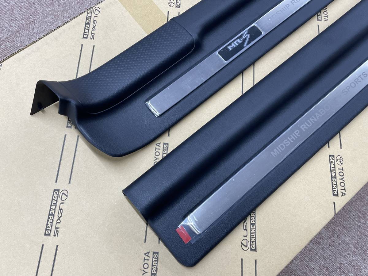 MR-S ZZW30 MRS ナビ用 希少 - ★新品 MR-S MRS ZZW30 後期 純正 オプション ステンレス カバー 付き スカッフプレート サイドシル カバー 左右セット 未使用