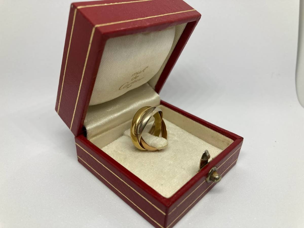 Cartier カルティエ トリニティリング 3連 750 K18 中古