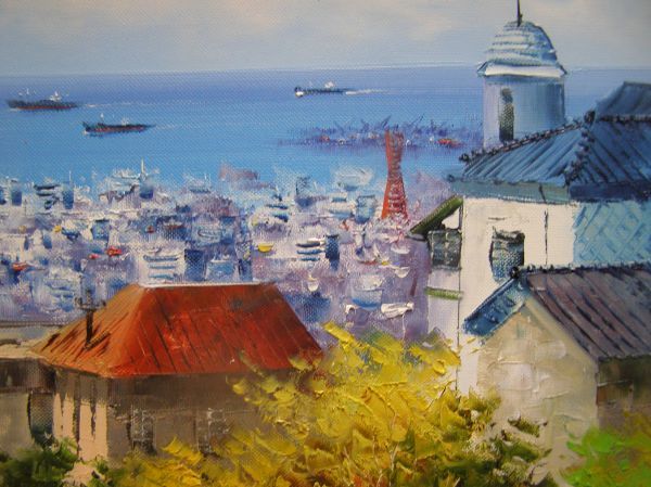 小林幸三 真作 油彩「神戸港」画寸 「神戸港」 F6号 小林幸三の中古品