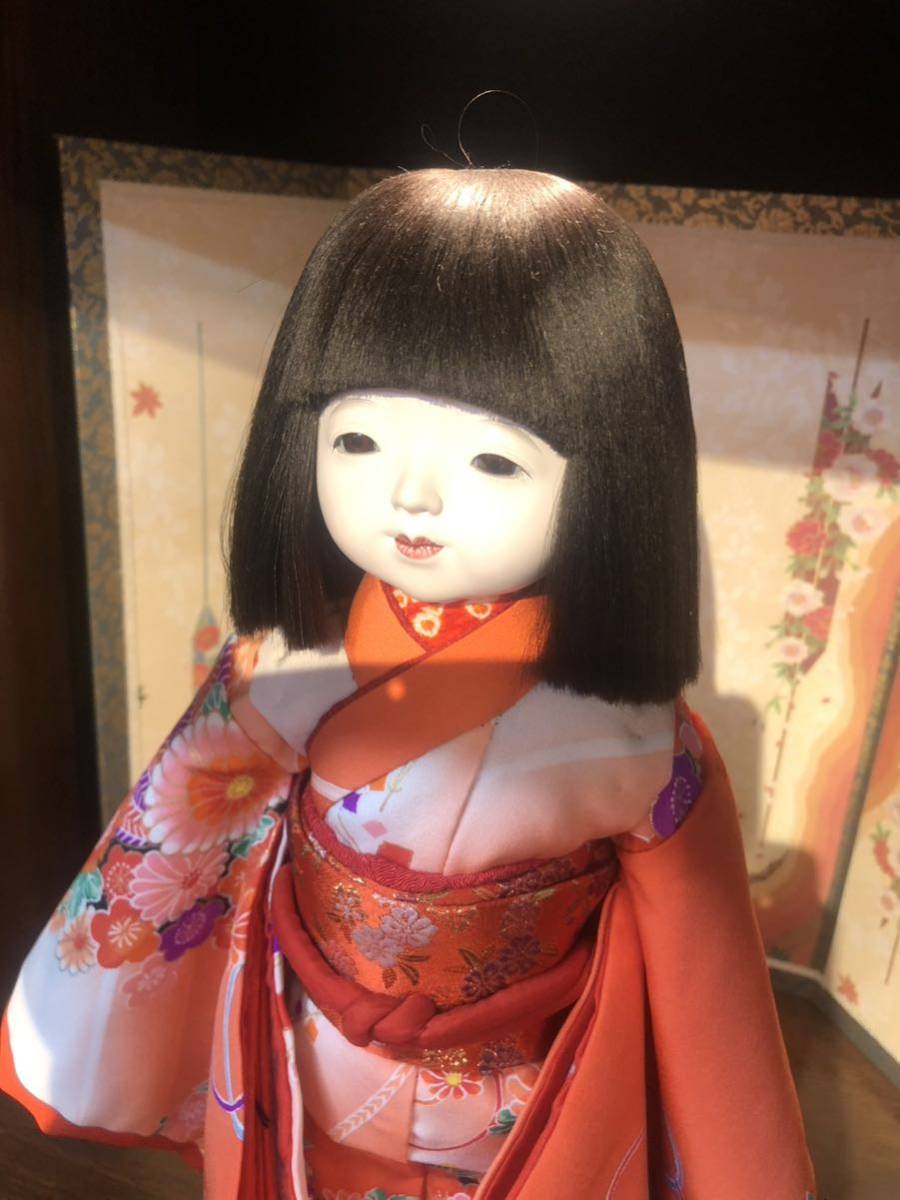 人形工房　久楽朋　市松人形 日本人形 希少　唯一無二　正絹平織　女の子 