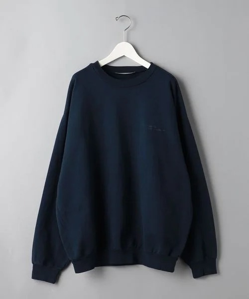 LOS ANGELES APPAREL/ロサンゼルスアパレル/LOGO SWEAT/ロゴスウェット/胸刺繍/オーバーサイズ/XL/クルーネック/ビッグシルエット/ネイビー