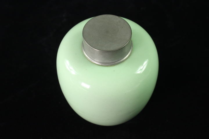 初荷 時代品 茶道具 青磁錫口茶入 茶心壺 煎茶道具