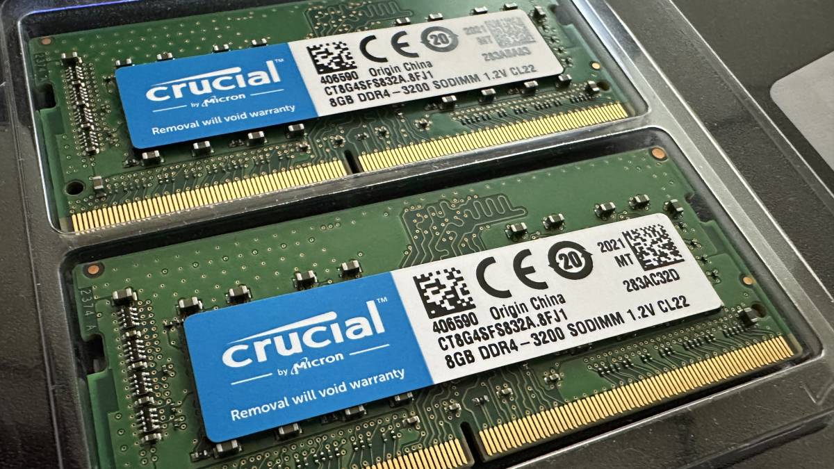 HOT，爆買い crucial CT2K8G4SFS832A SODIMM DDR4 PC4 3200 8GBx2