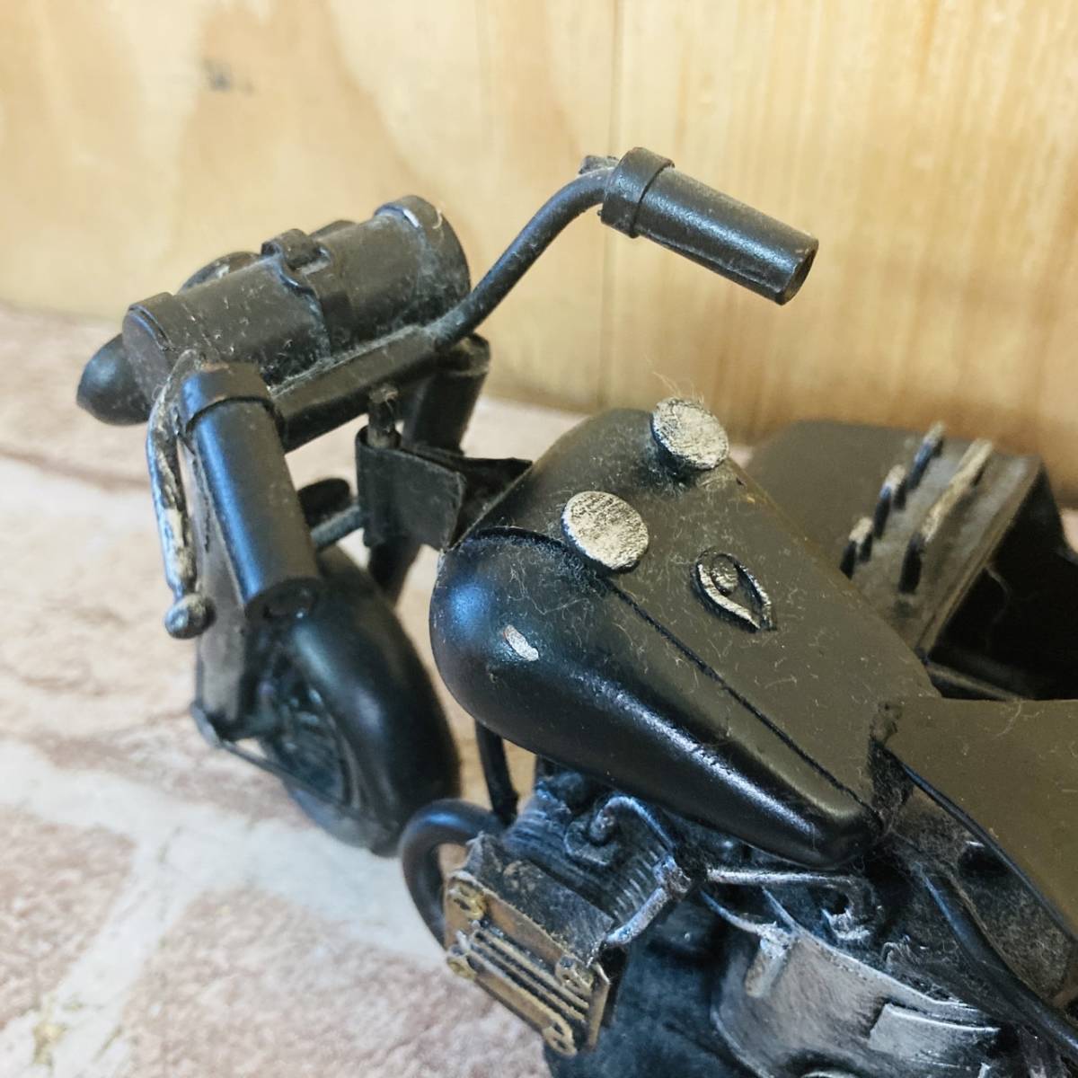 12-209] JAYLAND サイドカー付きバイク ブリキ ビンテージ 金属製 