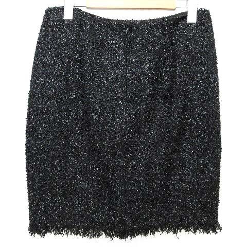 エスカーダ ESCADA 美品 20AW ラメ ひざ丈 クロップド ツイード  