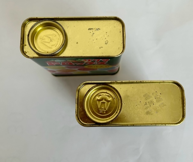 ■昔のサクマドロップスの空き缶（２個）／１０年以上前のレトロ品／ノスタルジックオブジェ／販売製造中止の貴重品_5