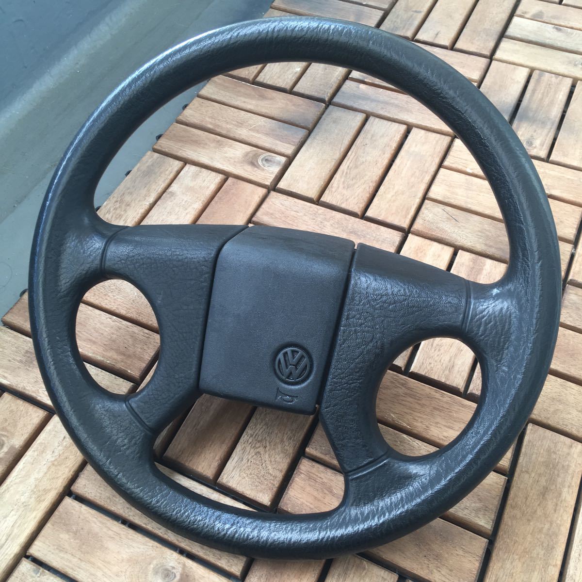 ウッドステアリング ペイトン 30Φ 当時物 ホーンボタン付き 車用