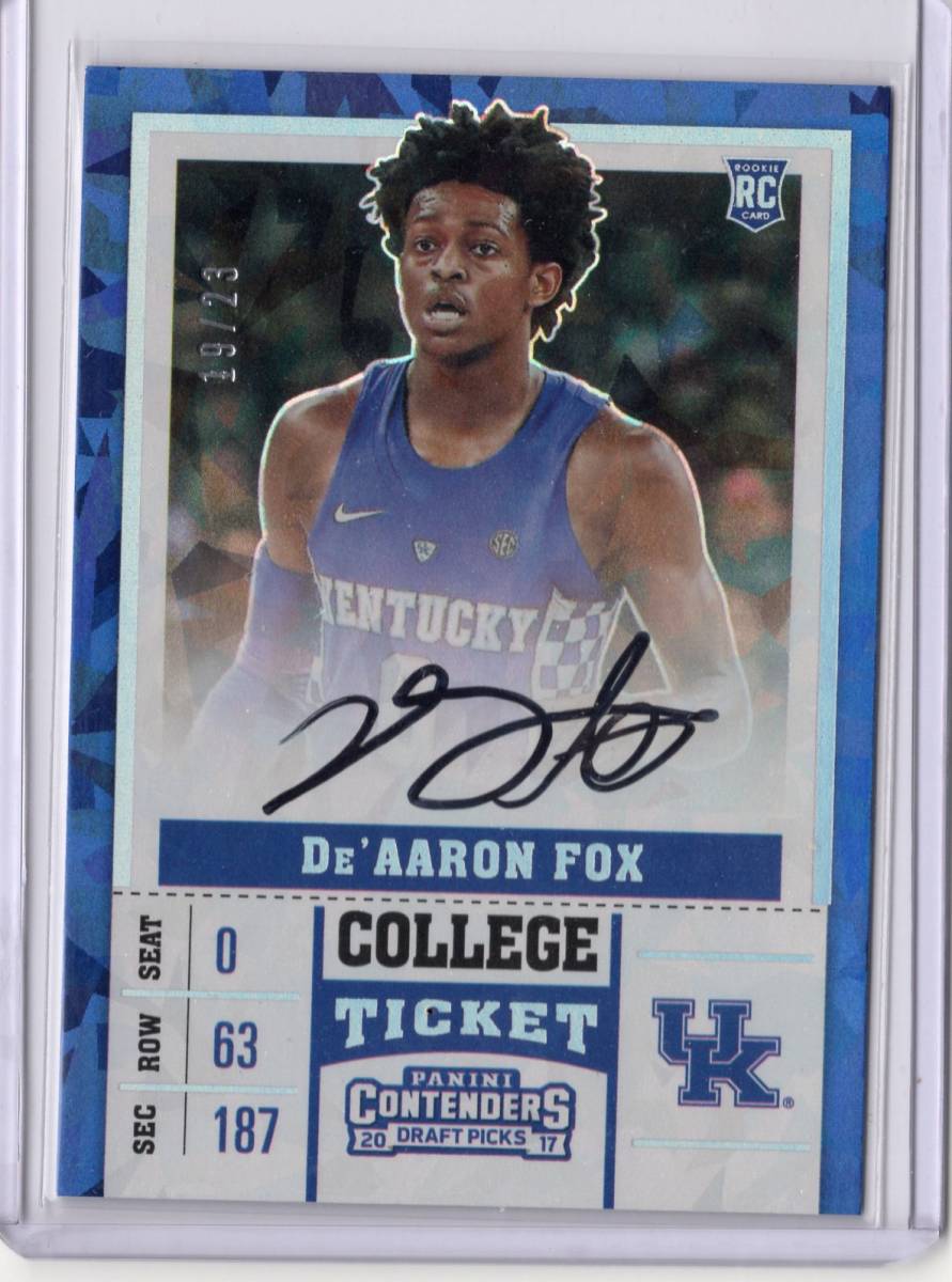 本物保証，爆買い 2017panini CONTENDERS De'Aaron Fox Cracked Ice Auto(その他)｜売買されたオークション情報、yahooの商品情報をアーカイブ公開 - オークファン その他