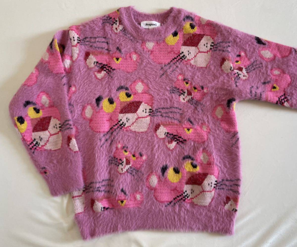 Desigual ニット ピンクパンサー オーバーサイズ セーター(Mサイズ 