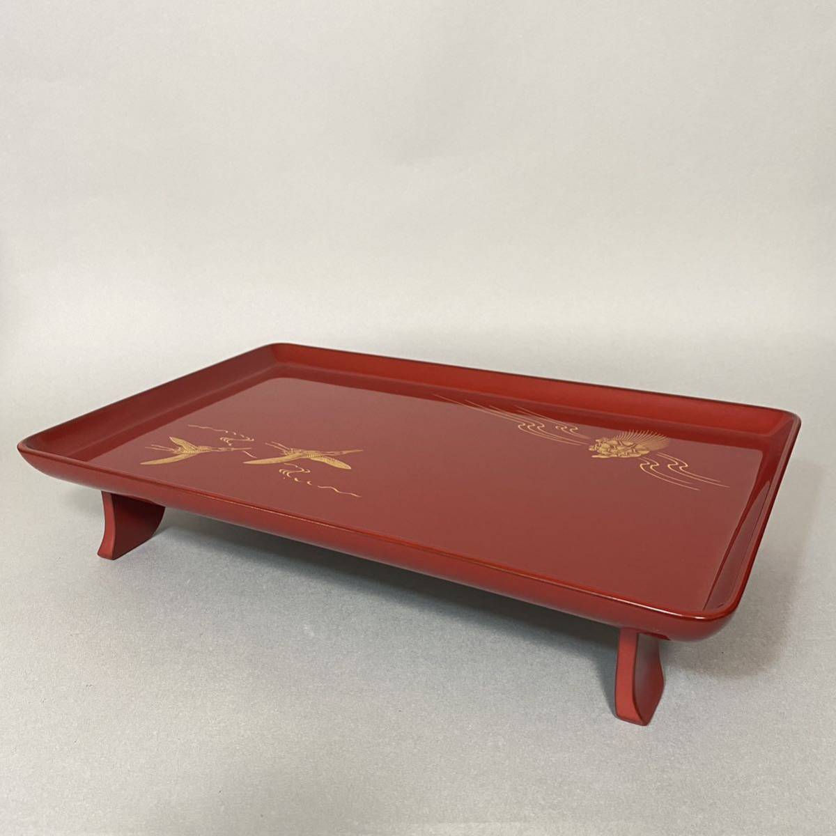 輪島塗 お屠蘇セット 四ツ揃 金蒔絵 沈金新松 木製 共箱付 輪島塗 屠蘇