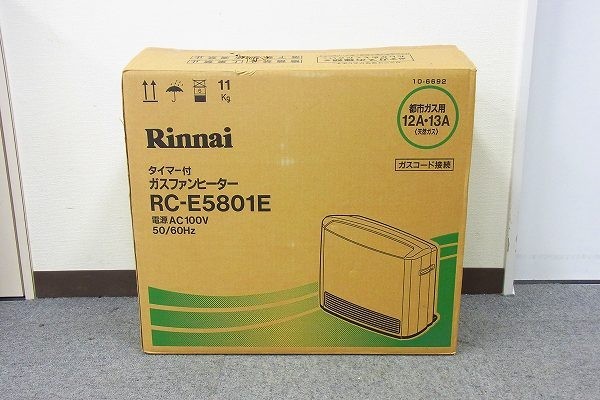 W129-Y15-1444 RINNAI リンナイ RC-E5801E ガスファンヒーター 箱付き 現状品③＠