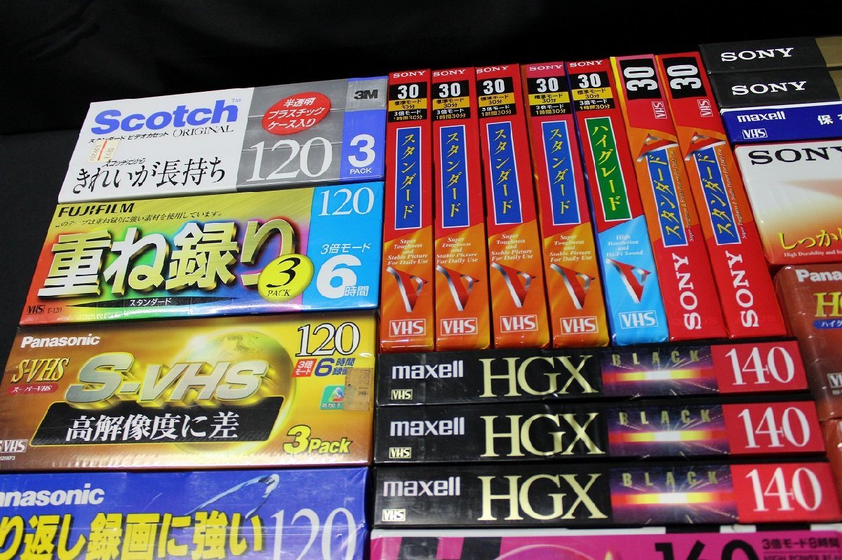 12*2gP09522D】☆新品☆未使用☆VHSまとめ☆111本セット☆30分☆60分 
