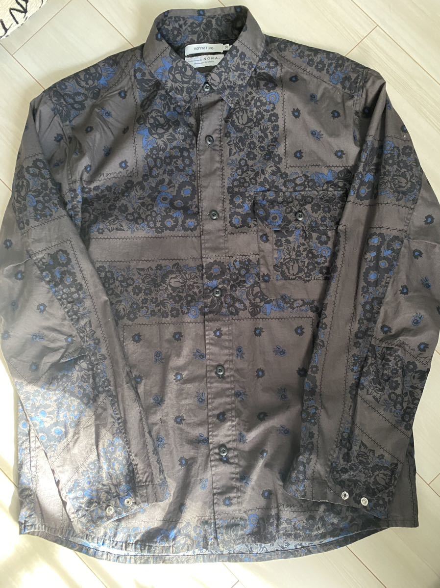 Nonnative WORKER SHIRT JACKET COTTON BROAD NOMA t.d. PRINT ノン 
