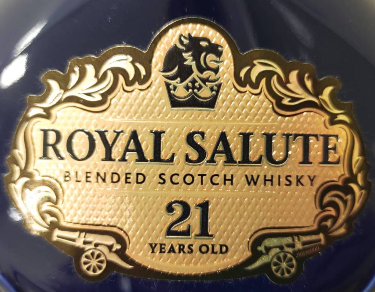F-10149】 ROYAL SALUTE ロイヤルサルート 21年 青 THE SAPPHIRE
