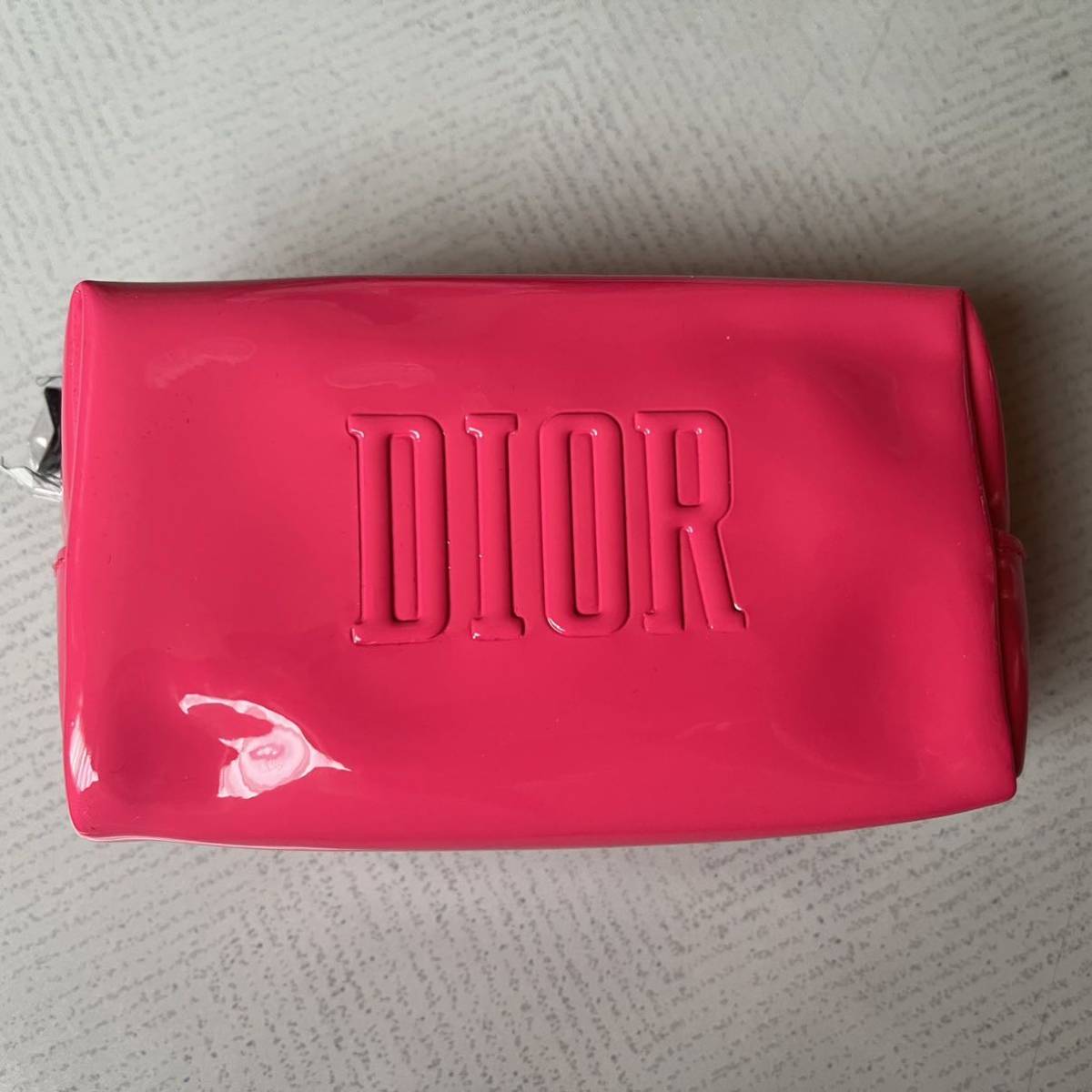 ★未使用★本物 Christian Dior エナメル ポーチ コスメライン ノベルティ クリスチャン ディオール