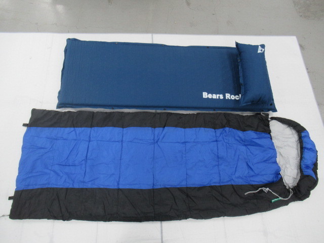 Bears Rock ベアーズロック 寝袋 MX-604 マットセット 封筒型 シュラフ 防災 車中泊 アウトドア レジャー キャ