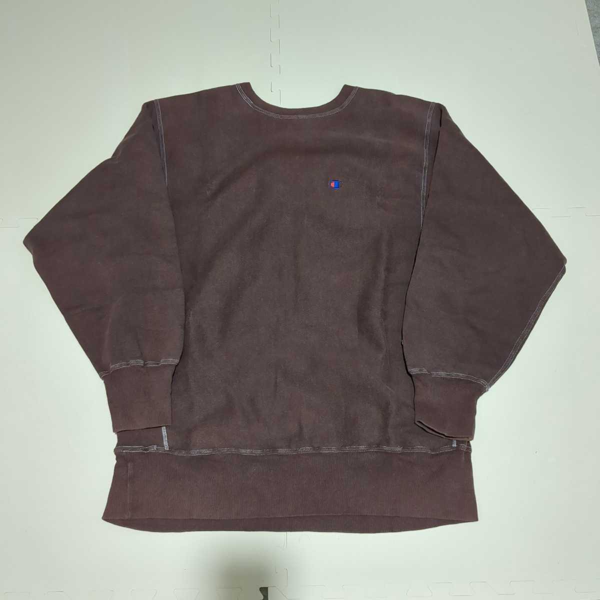 90s Champion リバースウィーブ モックネック スウェット 刺繍
