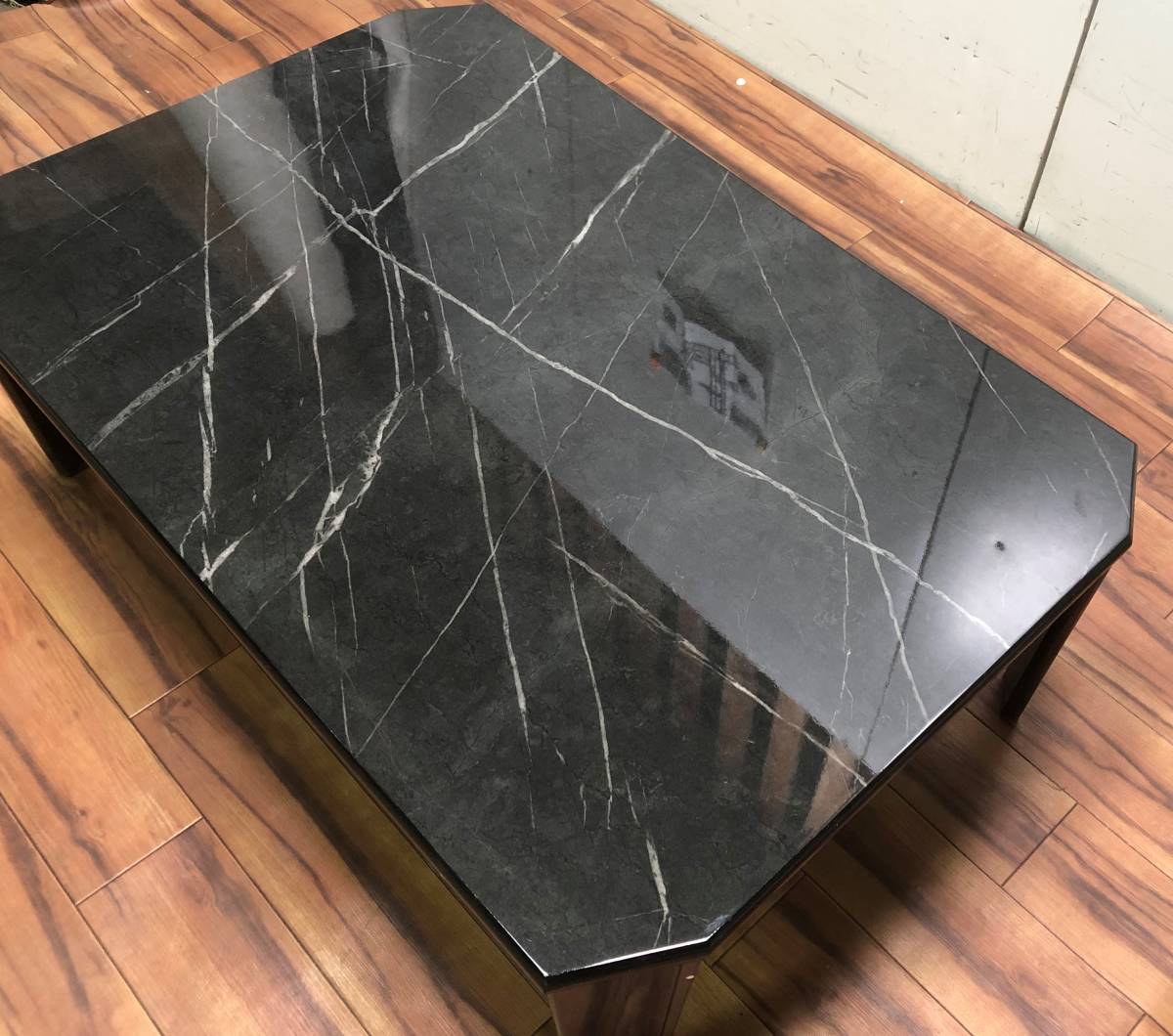ちゃぶ台・折りたたみ・フロアーローテーブル　黒　90×60×33cm　埼玉幸手市 武田コーポレーション ちゃぶ台・折りたたみ・ローテーブル ブラック