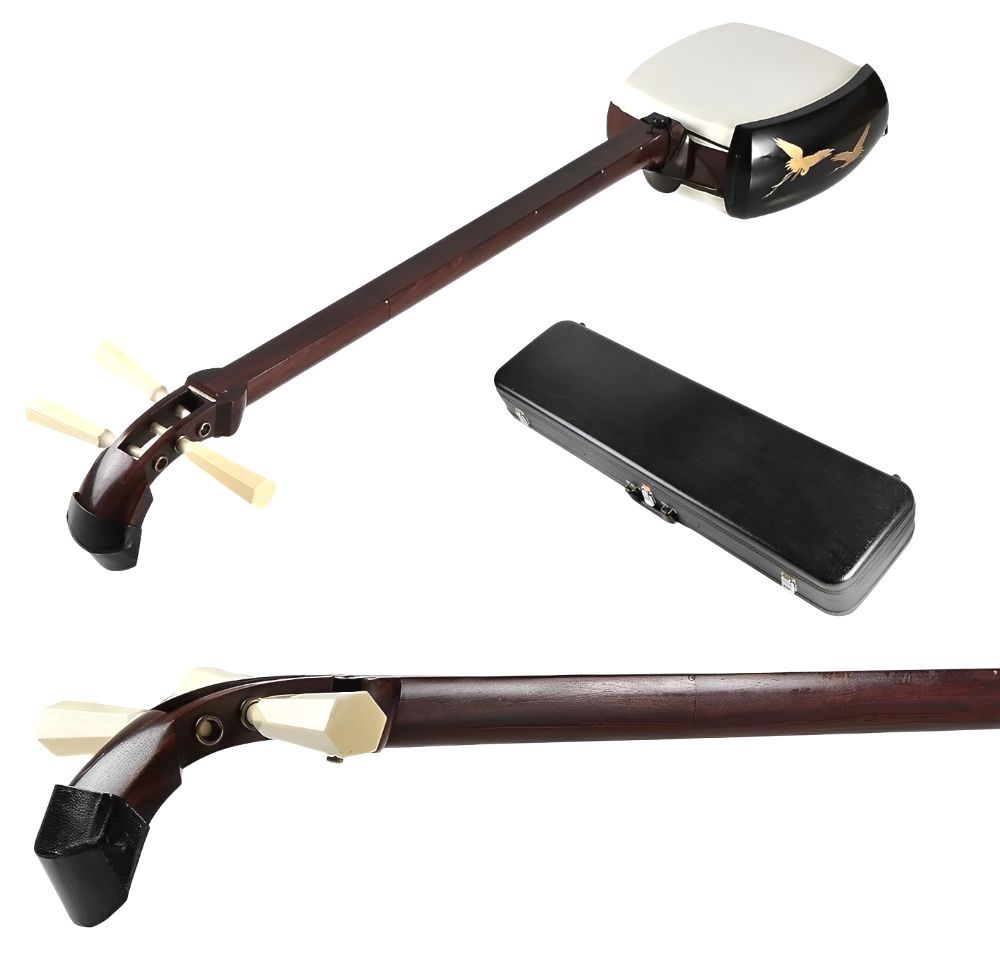 津軽三味線 太棹 紅木 二本溝 子持ち綾杉彫り 三味線 和楽器 特上