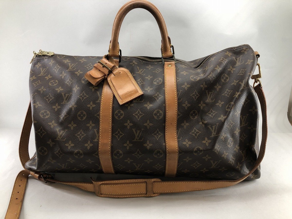 LOUIS VUITTON ルイ ヴィトン モノグラム キーポル55 バンドリエール