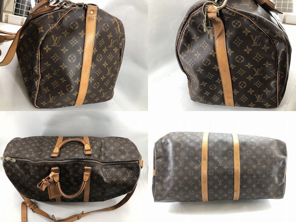 LOUIS VUITTON ルイ ヴィトン モノグラム キーポル55 バンドリエール 