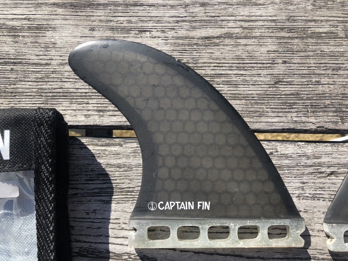 Tyler Warren Fin Captain Quad Fins Large Black Honeycomb Tri-Quad