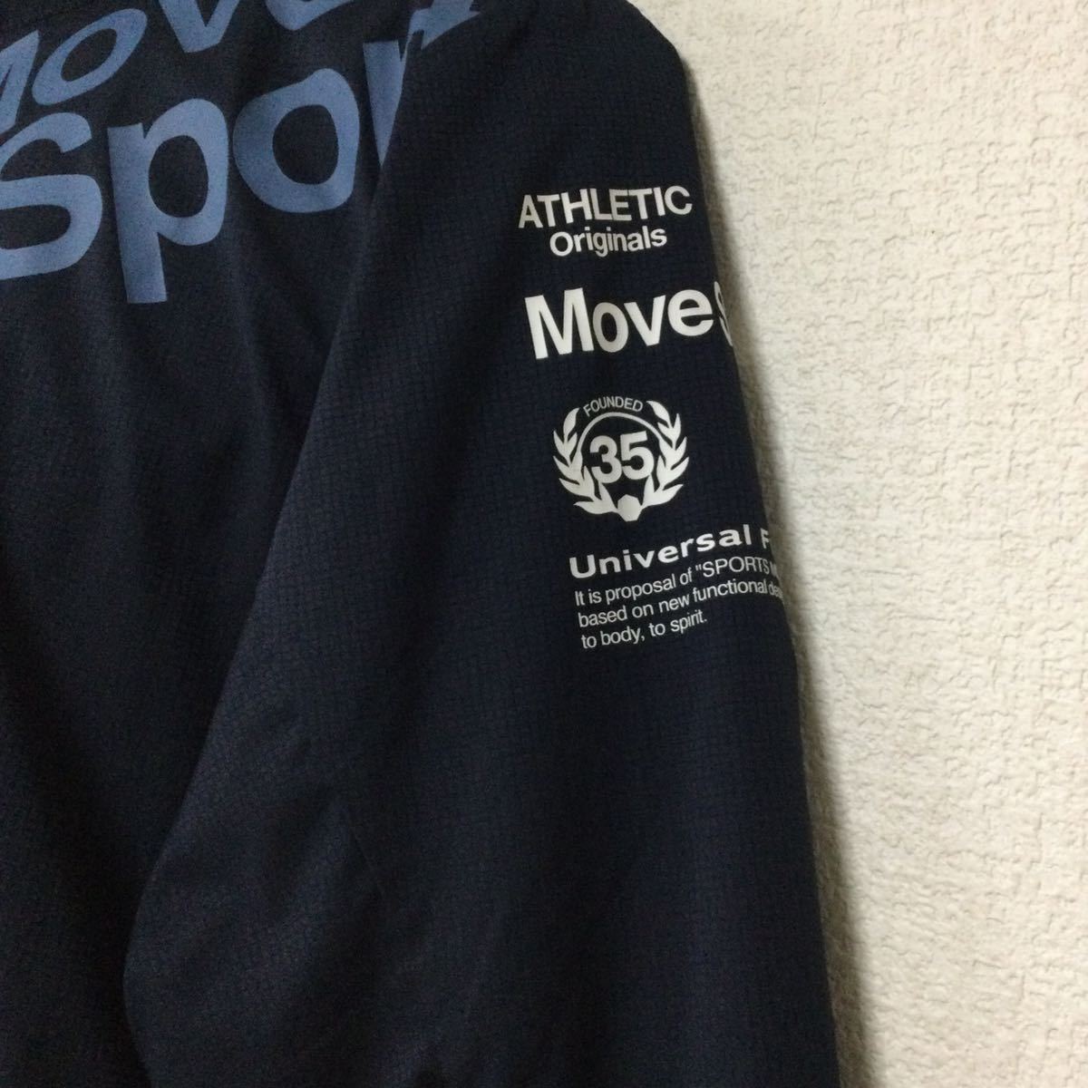 デサント/MOVE SPORT フード付きナイロンジャケット Mサイズ/ブラック 