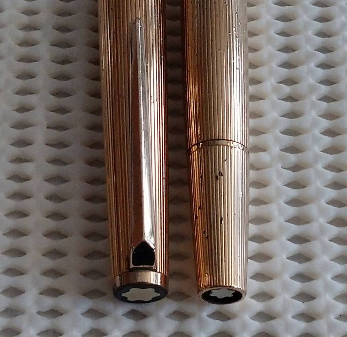 ビンテージ モンブラン 万年筆 1246 金張り 吸入式 細字 18金ペン先