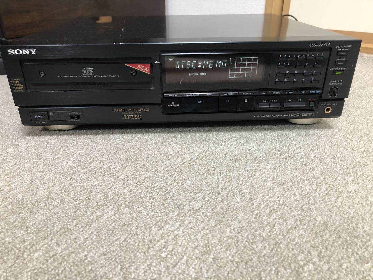 SONY ソニー CDP-337ESD CDデッキ CDプレーヤー　電源入りは確認　難あり