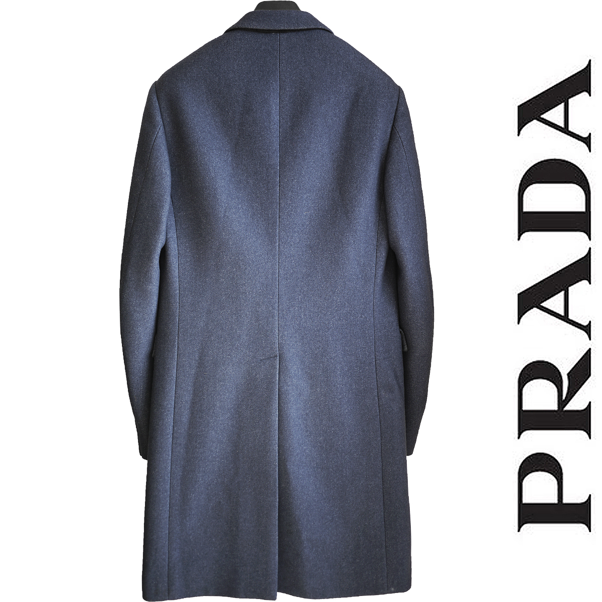 正規品 プラダ PRADA ウールメルトン チェスターコート ジャケット 