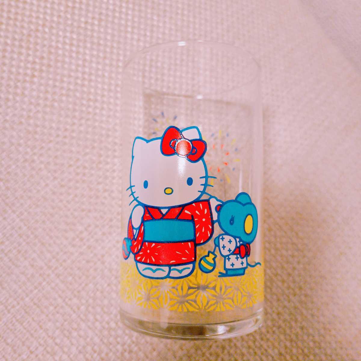 昭和レトロ1989年サンリオ ハローキティのグラスセット 未使用当時物