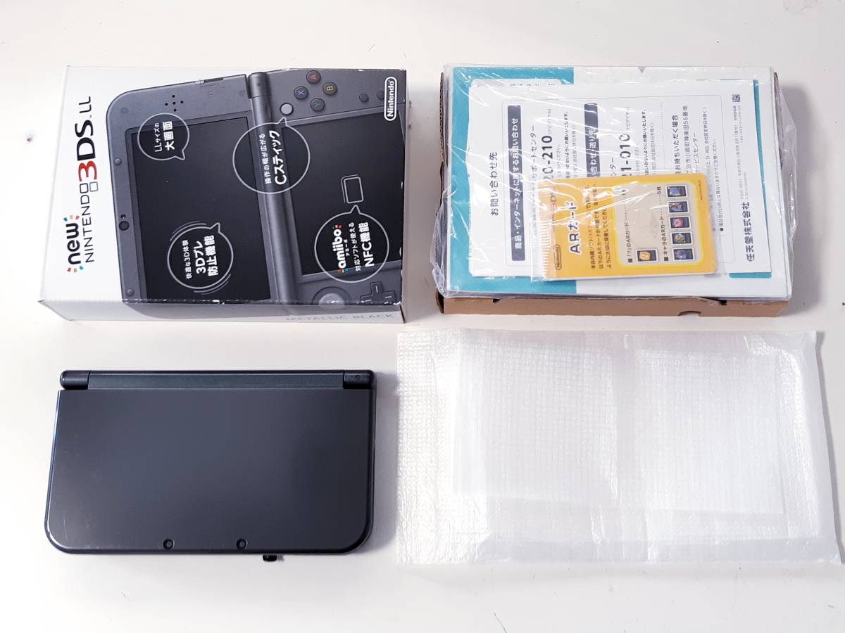 動作確認済み】《即決有り》任天堂 new3DSLLメタリックブラック本体
