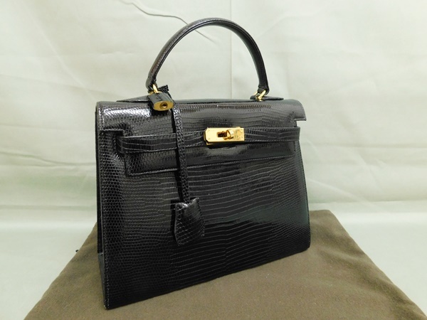 Reptile Bolsetta JRA リザード ハンドバッグ JRA認定 リザード 本革