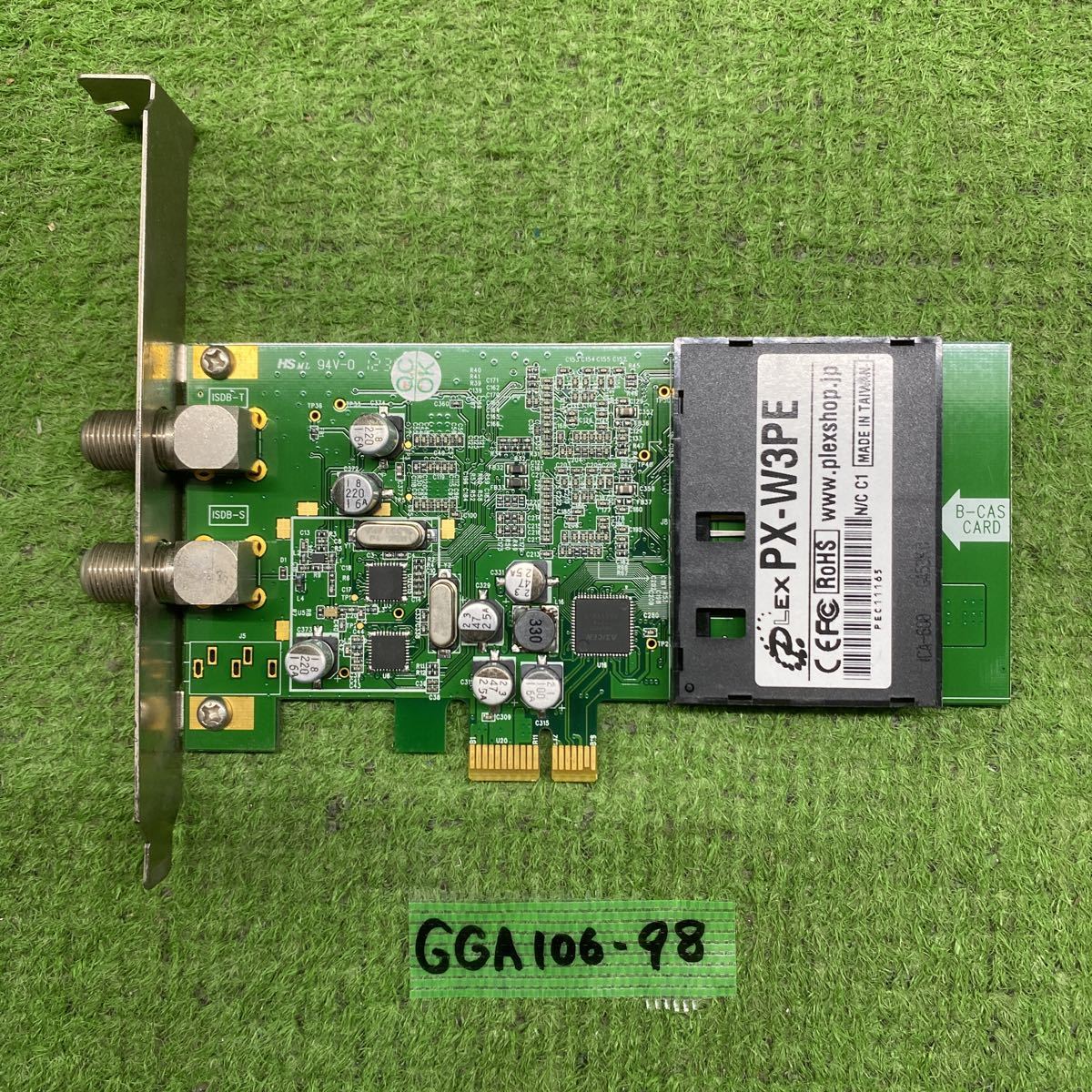 GGA106-98 激安 TVチューナーカード PLEX PX-W3PE 通電.認識のみ確認 ジャンク 同梱可能