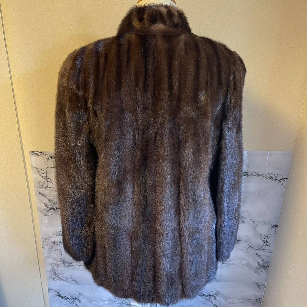 EMBA エンバ 毛皮 ミンク コート ダークブラウン MINK ブラウン エンバ 