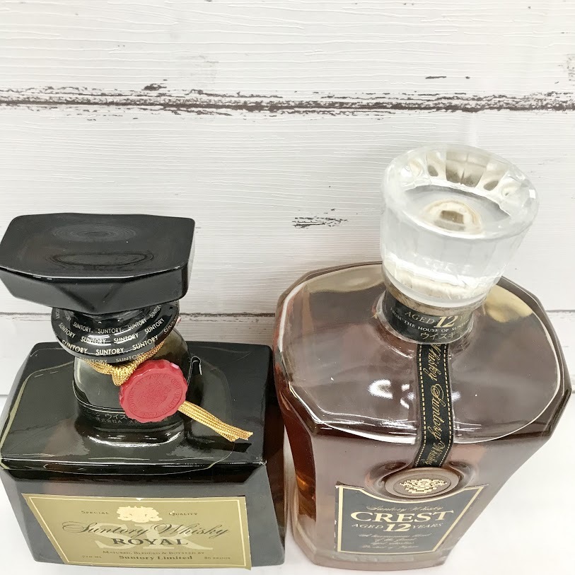 大阪府内のみ発送 □ 未開栓 □ 古酒 □ 2本 SUNTORY サントリー CREST
