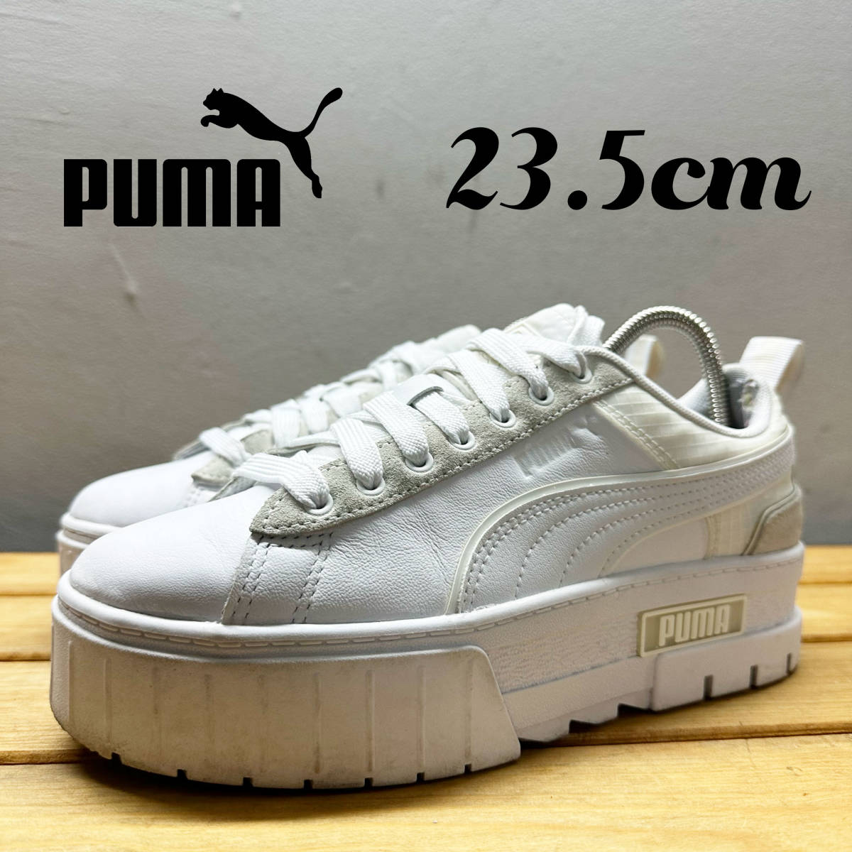 PUMA MAYZE TECH WNS WHITE プーマ メイズ テック 厚底スニーカー 23.5 