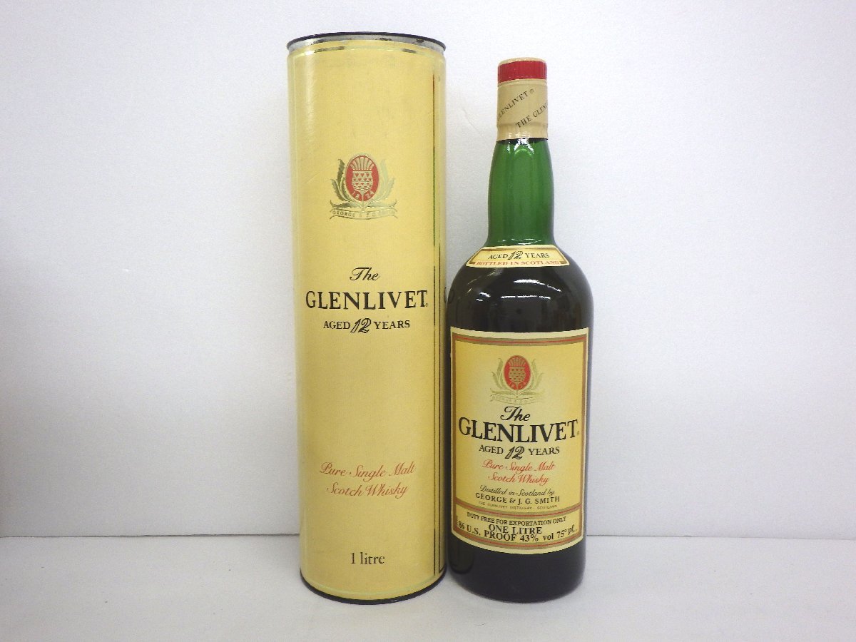 古酒未開栓 グレンリベット12年 赤アザミ86Proof 750ml ウイスキー お得，格安 古酒 未開栓 The GLENLIVET グレンリベット 12年 赤アザミ Pure