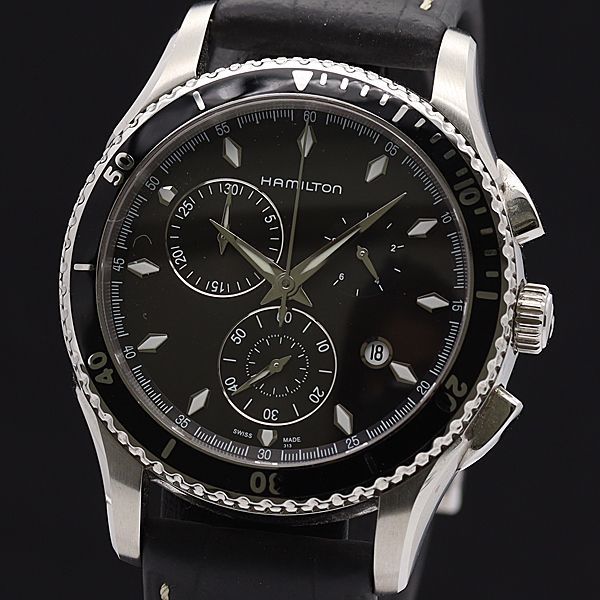 1円 稼働 良品 箱付 ハミルトン QZ ジャズマスター シービュー H375120 