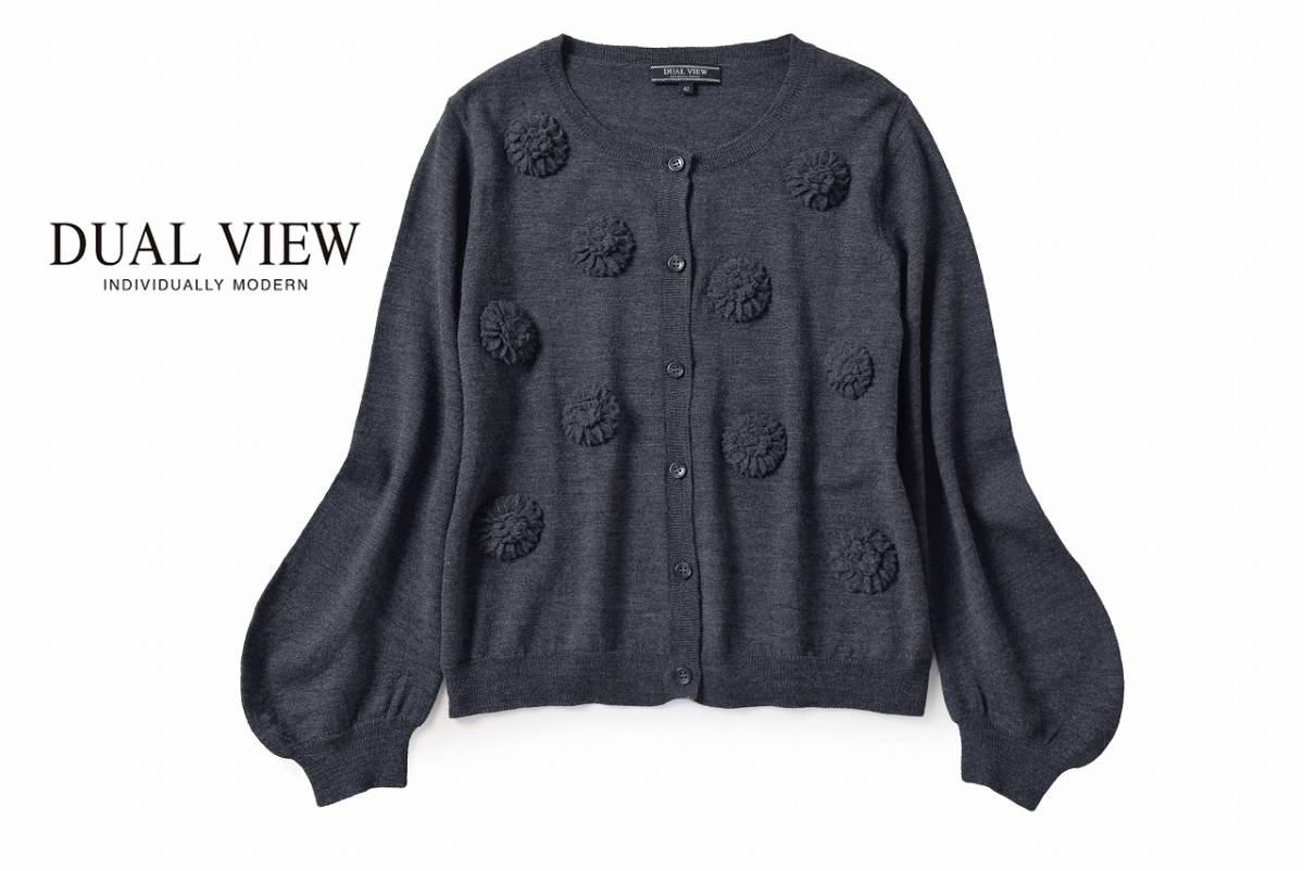 美品★デュアルヴュー3万★42size/9-11号★カーディガンD145