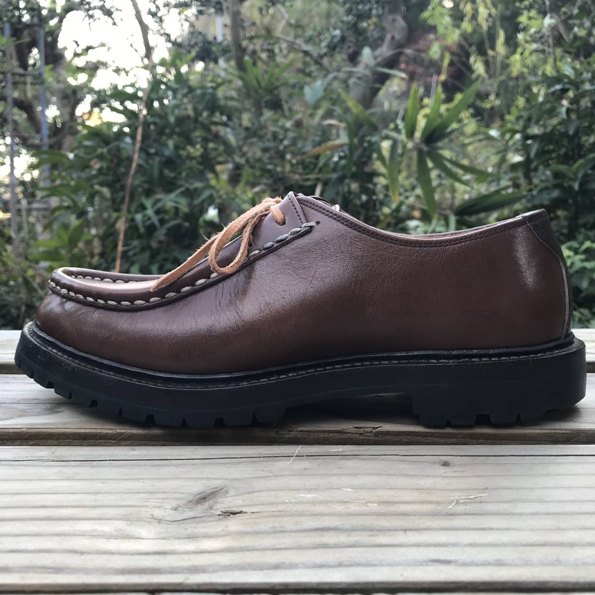 スコッチグレイン レザー チロリアン シューズ 24.5EEE ブラウン  