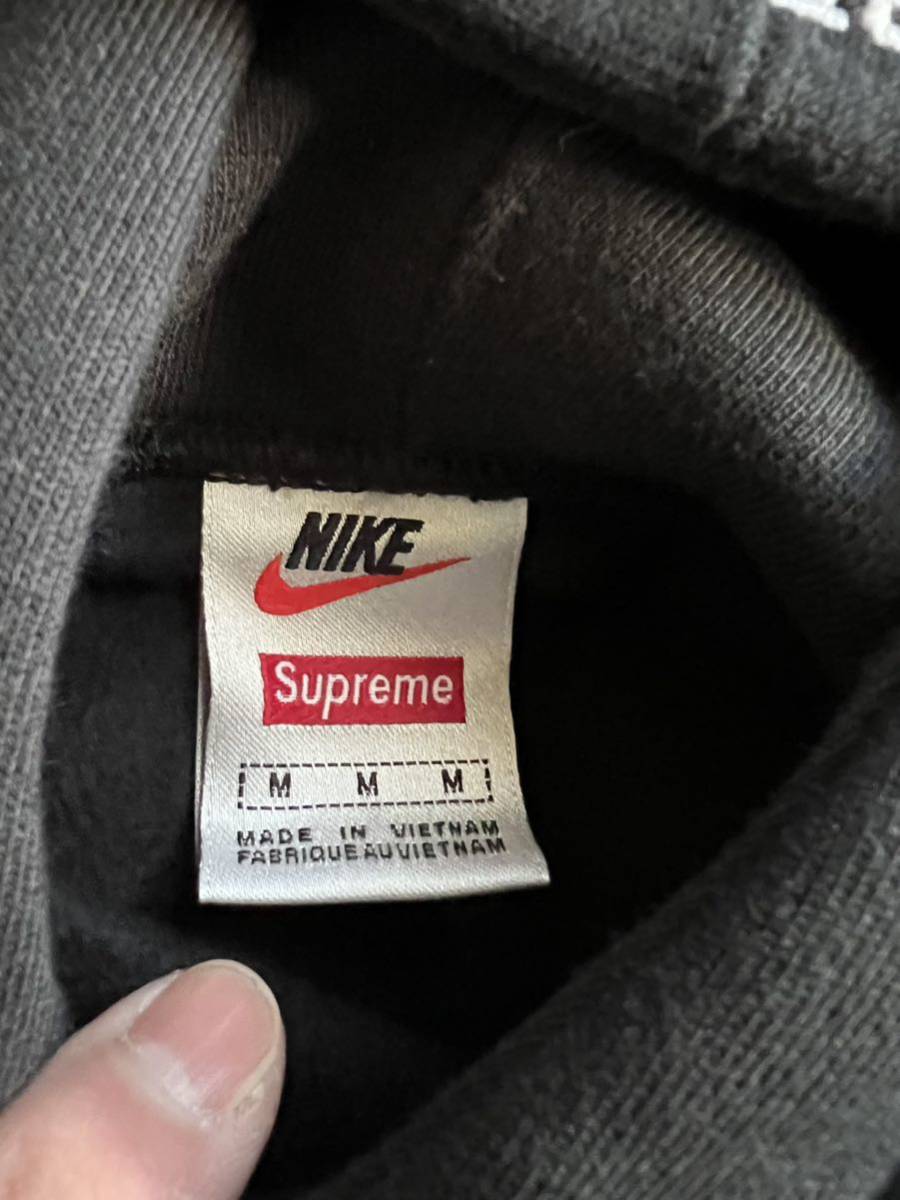 新品 19AW Supreme x Nike Leather Applique Hooded Sweatshirt レザー