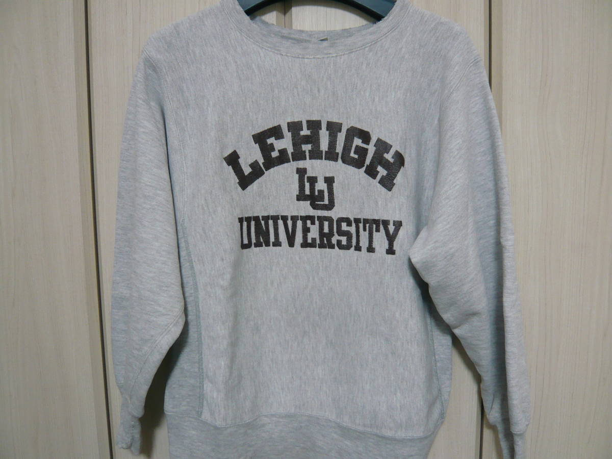 ☆★Champion リバースウィーブ USA製80sトリコタグ　プリントひび割れ雰囲気良し(Mサイズ)★☆