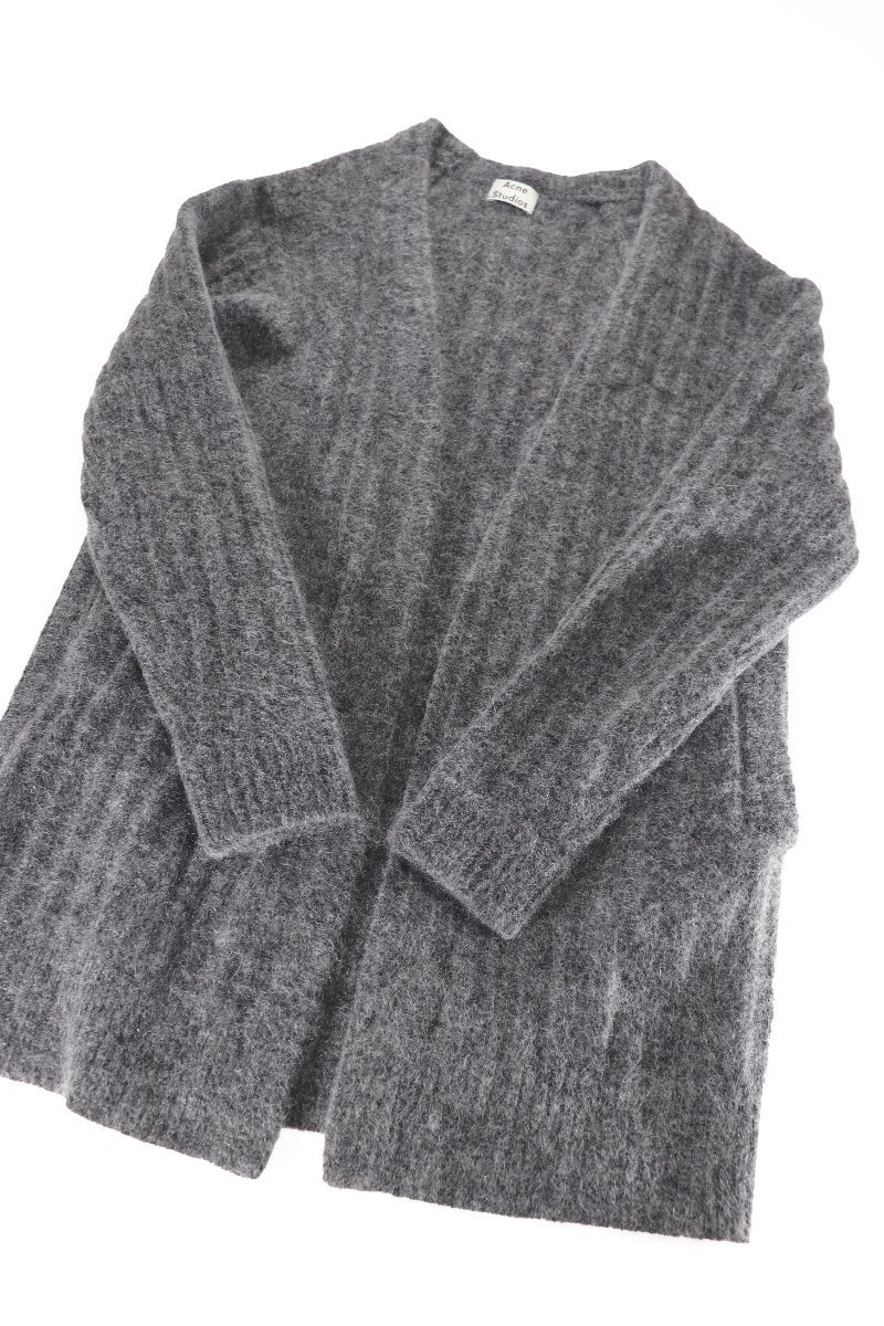 ☆美品☆Acne Studiosアクネ ストゥディオズ/キッドモヘヤロングカーディガン：M/灰xt942