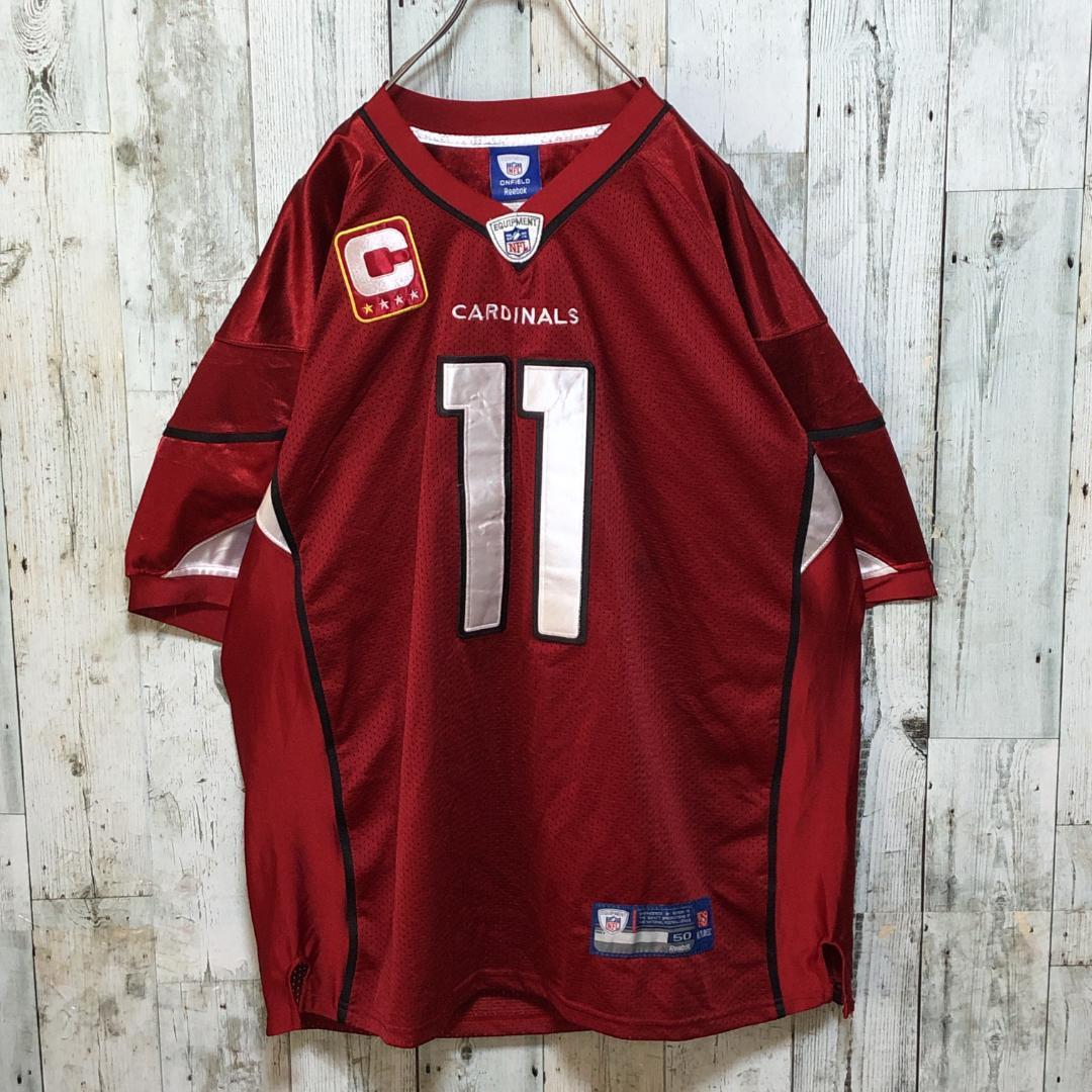 Reebok リーボック×NFLアリゾナ・カージナルス 刺繍ロゴ 背番号 