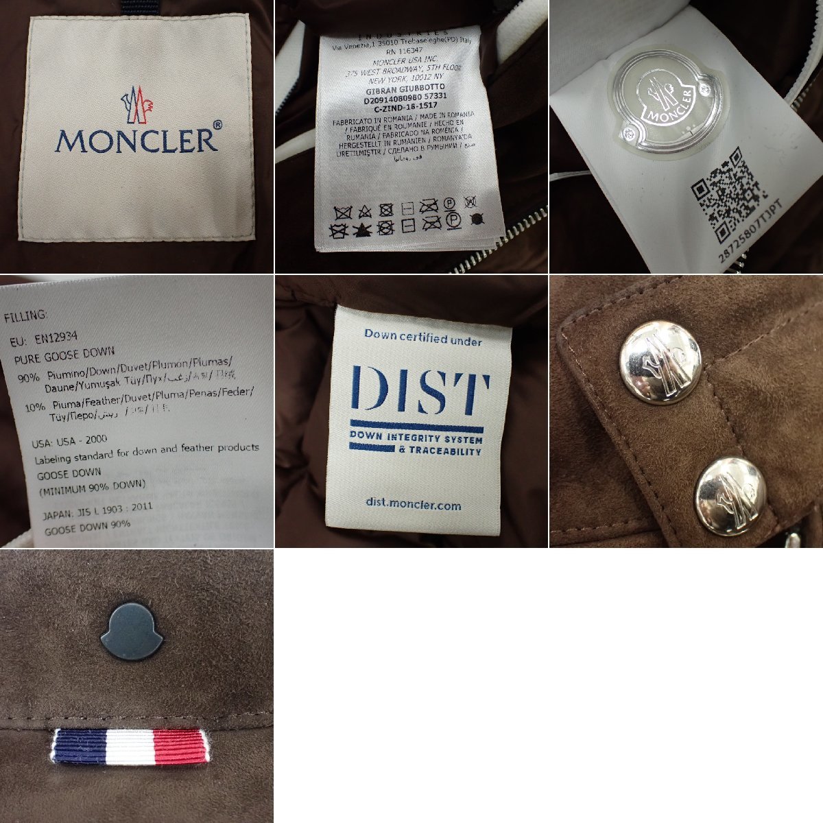 MONCLER/モンクレール gibran ダウンジャケット 3/メンズM相当/ゴート 