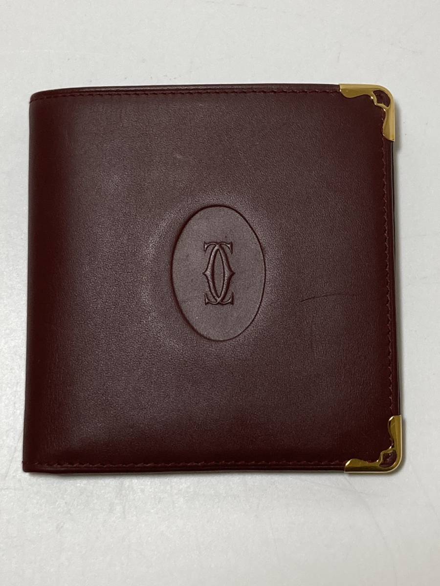 マストライン カルティエ Cartier 長財布 ボルドー 付属品 新品 二 